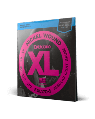 D'Addario 45-130 Regular Light Long Scale 5-String Bass Strings