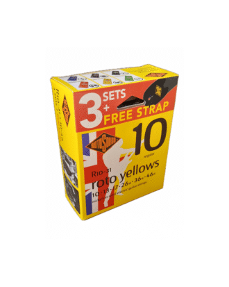 Rotosound Electric Guitar Strings with Strap (Pack of 3) | 10-46