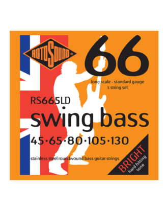 Rotosound Swing Bass 66 5-String Standard | 45-130 LONG SCALE  810mm – 860mm | 32″ – 34″