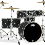 PDP by DW Concept Maple 7-Piece Shell Pack With Chrome Hardware Satin Black