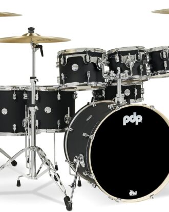 PDP by DW Concept Maple 7-Piece Shell Pack With Chrome Hardware Satin Black