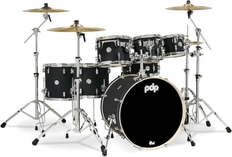 PDP by DW Concept Maple 7-Piece Shell Pack With Chrome Hardware Satin Black