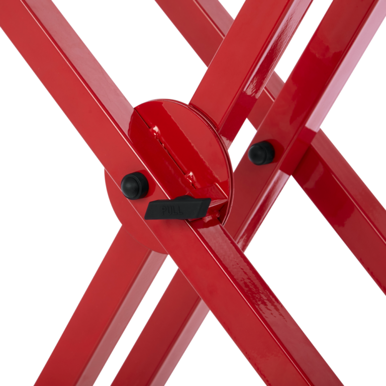 Gator Frameworks Deluxe Two-Tier X Frame Keyboard Stand; Bright Red Finish - Image 4