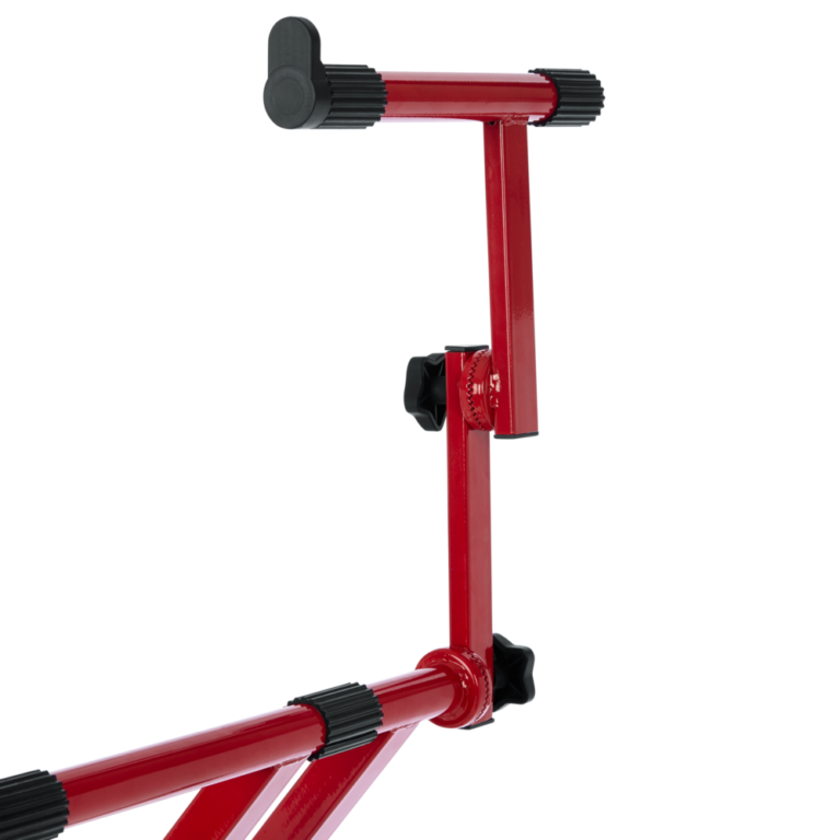Gator Frameworks Deluxe Two-Tier X Frame Keyboard Stand; Bright Red Finish - Image 6