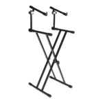 Gator Frameworks Deluxe 2 Tier “X” Style Keyboard Stand Black