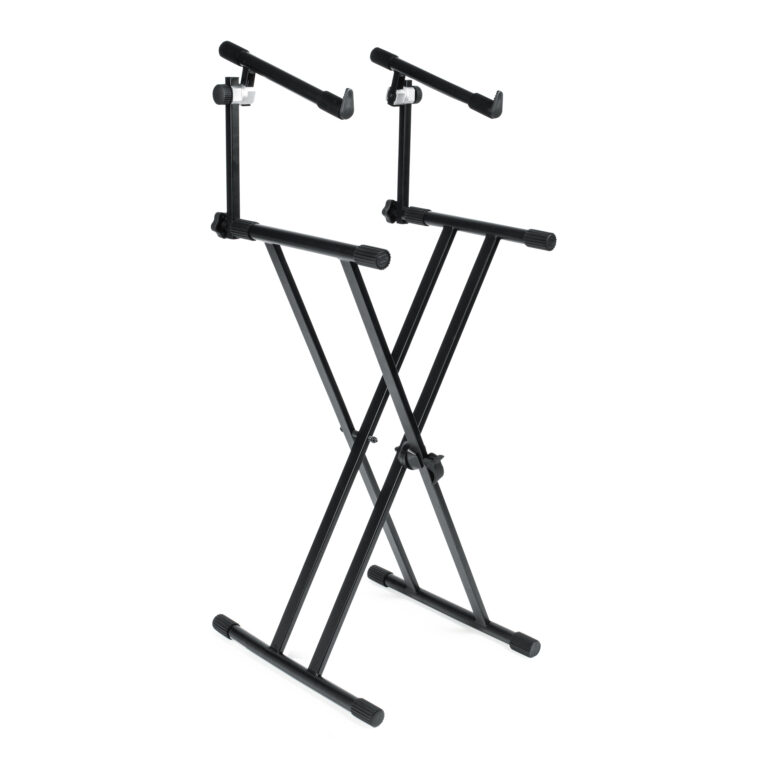 Gator Frameworks Deluxe 2 Tier “X” Style Keyboard Stand Black
