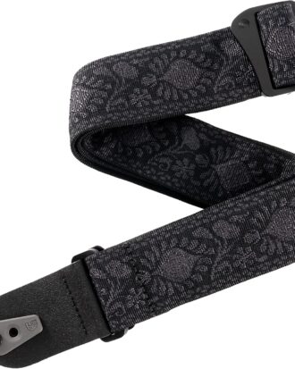 D 'addario Pad Lock Woven Guitar Strap, Monterey Black Tubular