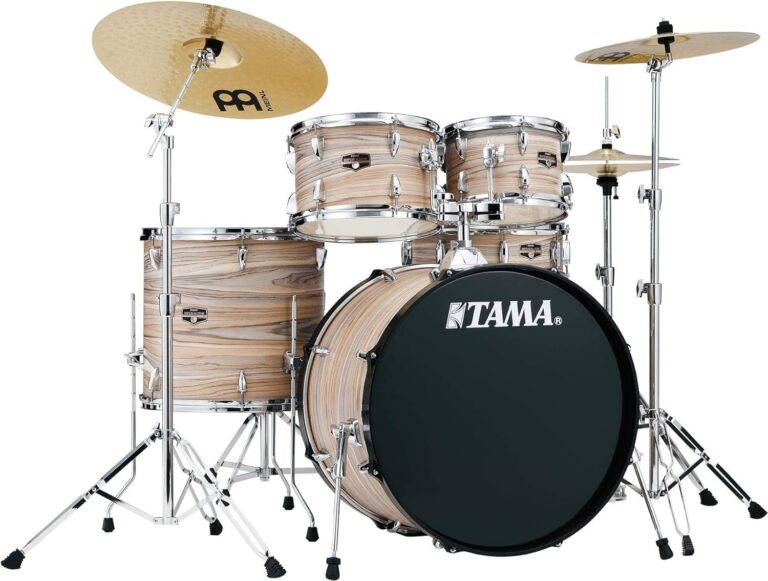 Tama Imperialstar Drum Kits 5-piece Complete Drum Set Natural Zebrawood Wrap