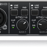 Behringer Audiophile 2x2, 24-Bit/192 kHz USB Audio Interface with Midas Mic Preamplifiers