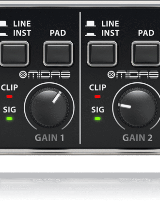 Behringer U-Phoria Audiophile 2x4, 24-Bit/192 kHz USB Audio/MIDI Interface with Midas Mic Preamplifiers
