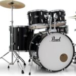 Pearl Roadshow 5-Piece Complete Kit with Hardware, Jet Black