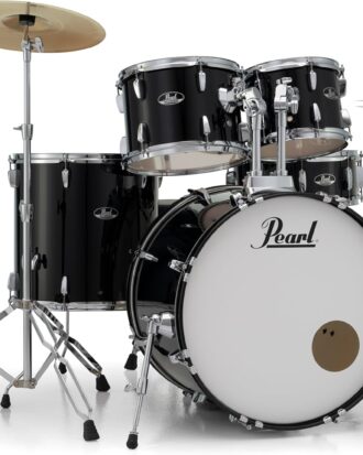 Pearl Roadshow 5-Piece Complete Kit with Hardware, Jet Black