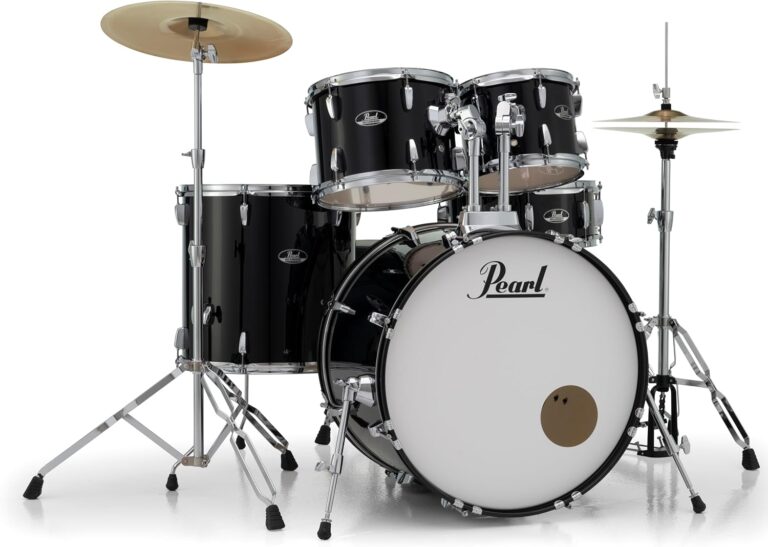 Pearl Roadshow 5-Piece Complete Kit with Hardware, Jet Black