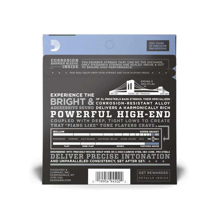 D'Addario 50-135 Medium 5-String Long Scale Bass Strings - Image 3