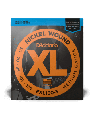 D'Addario 50-135 Medium Long Scale 5-String Bass Strings