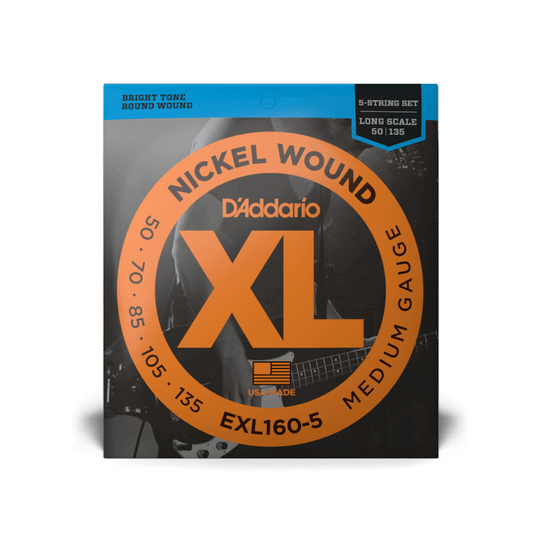D'Addario 50-135 Medium Long Scale 5-String Bass Strings