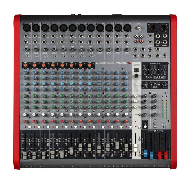 Proel M1622USB Compact 16-channel 4-bus mixer