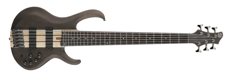 Ibanez BTB606 Standard 6-String Bass Guitar, Rosewood Fingerboard, Transparent Gray