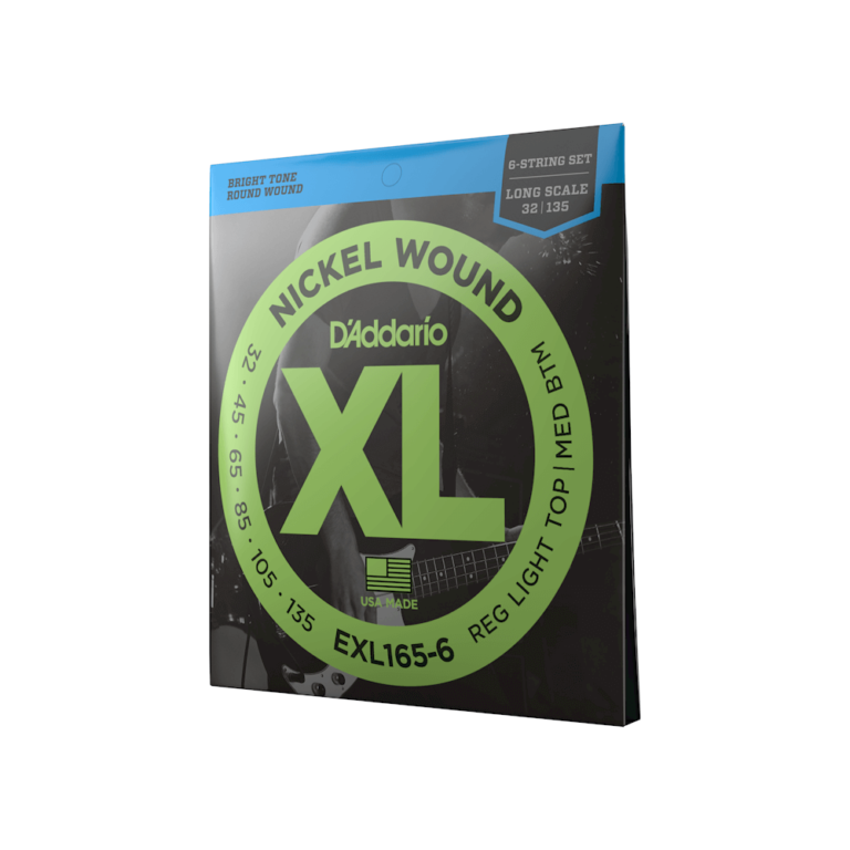 D'Addario 32-135 Regular Light Top/Medium Bottom Long Scale 6-String Bass Strings - Image 2