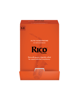 Rico by D'Addario Alto Saxophone Reeds Strength 3.0, Individually-Sealed, 50-Pack
