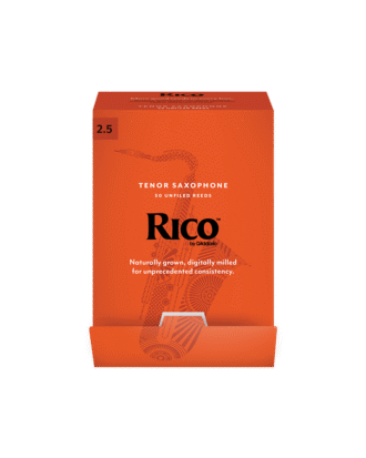 Rico by D'Addario Tenor Saxophone Reeds Strength 2.5, Individually-Sealed, 50-Pack