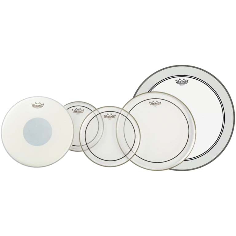 Remo Pinstripe Clear 5pcs (10″, 12″, 16″, 14″ Controlled Sound X, 22"  Powerstroke P3
