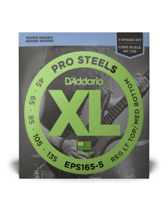 D’Addario 45-135 Regular Light Top/Medium Bottom 5-String Long Scale Bass Strings